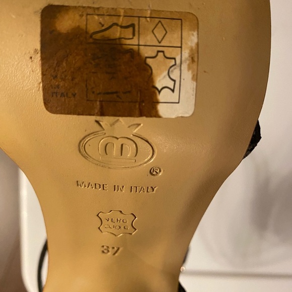 Black snakeskin heels made in Italy size 37 - Picture 3 of 7